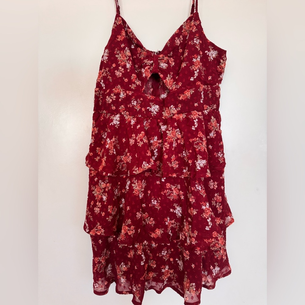 Altar'd State Floral Red Dress